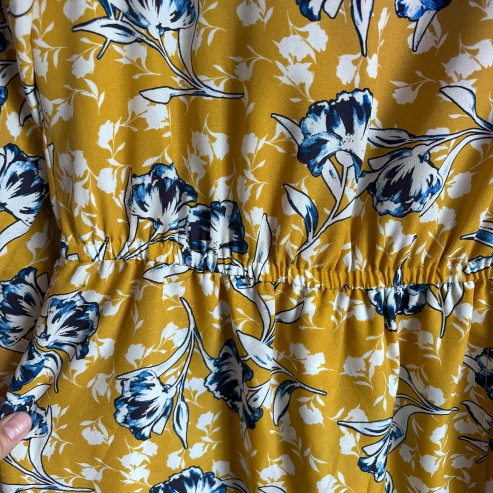 J Crew Women’s Yellow Floral dress size 6 - Picture 3 of 9